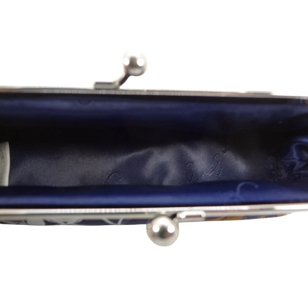 Vera Bradley Eyeglass Cosmetic Case Women's Katalina Blues Floral‎ Kiss Lock